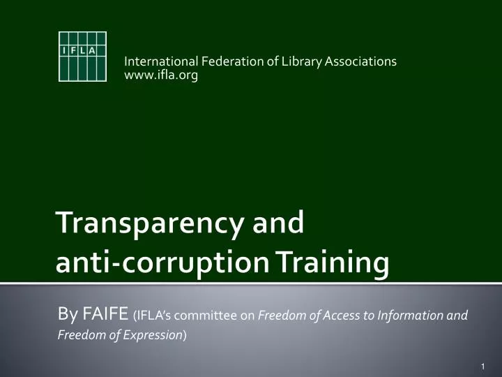 by faife ifla s committee on freedom of access to information and freedom of expression