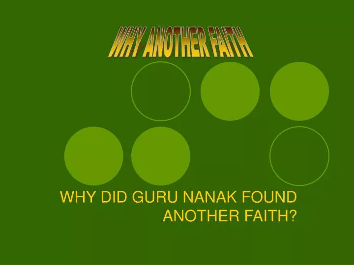 why did guru nanak found another faith