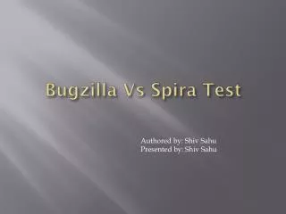 Bugzilla Vs Spira Test