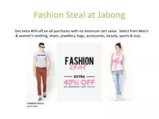 Jabong fashion steal