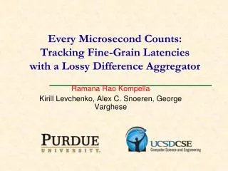 Every Microsecond Counts: Tracking Fine-Grain Latencies with a Lossy Difference Aggregator