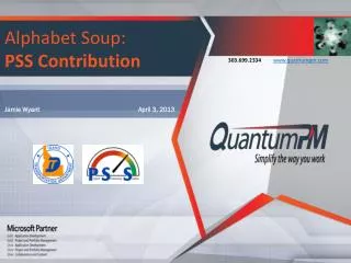 Alphabet Soup: PSS Contribution