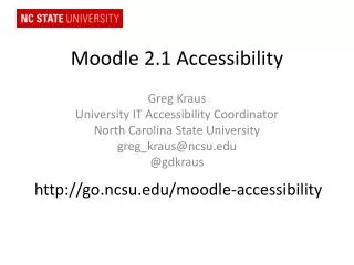 Moodle 2.1 Accessibility