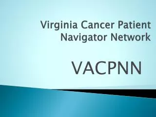 Virginia Cancer Patient Navigator Network