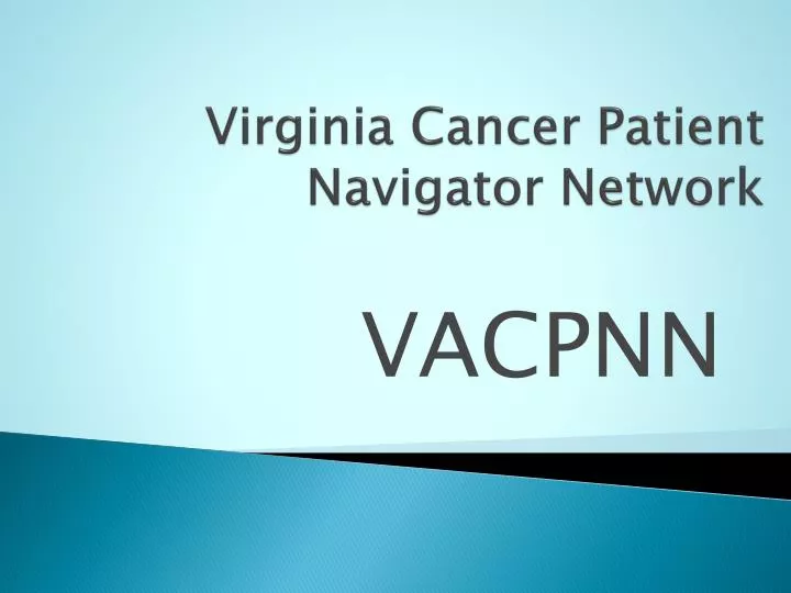 virginia cancer patient navigator network