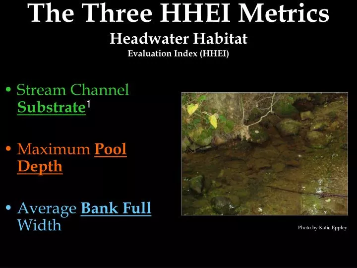 the three hhei metrics headwater habitat evaluation index hhei