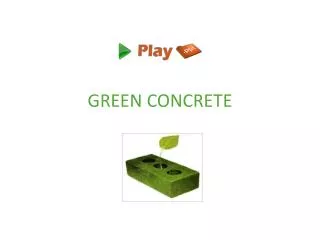 GREEN CONCRETE