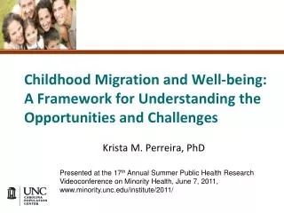 Childhood Migration and Well-being: A Framework for Understanding the Opportunities and Challenges