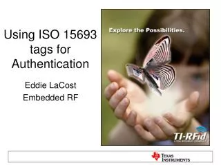 Using ISO 15693 tags for Authentication