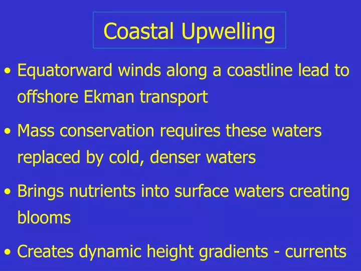 coastal upwelling