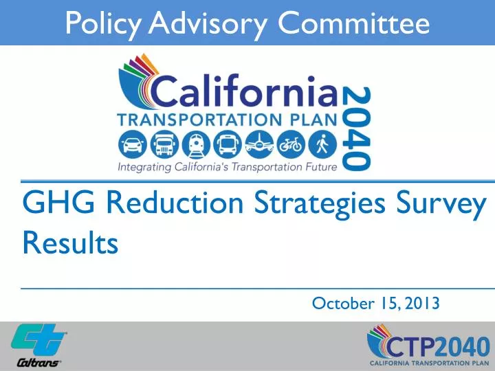 ghg reduction strategies survey results october 15 2013
