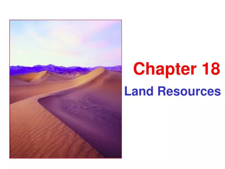 land resources