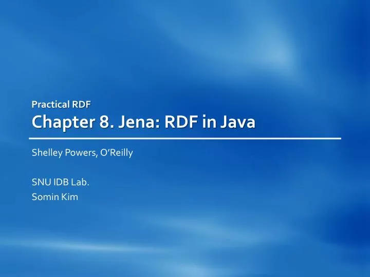 practical rdf chapter 8 jena rdf in java