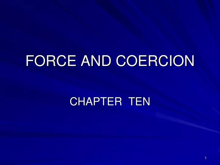 force and coercion