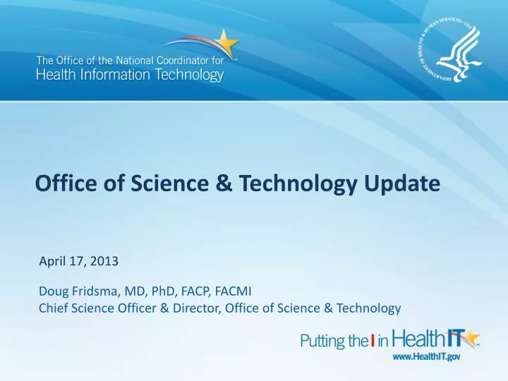 office of science technology update