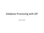Database Processing with JSP: SQL Commands and Java JDBC - slide 1