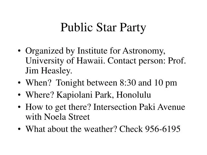 public star party