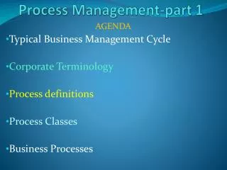 Process Management-part 1