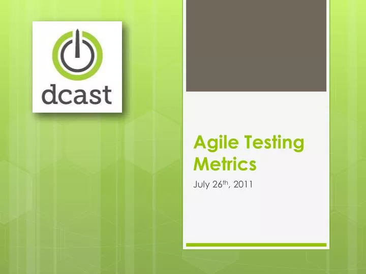 agile testing metrics