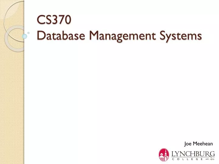cs370 database management systems
