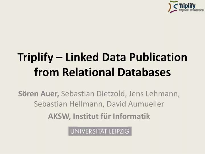 triplify linked data publication from relational databases
