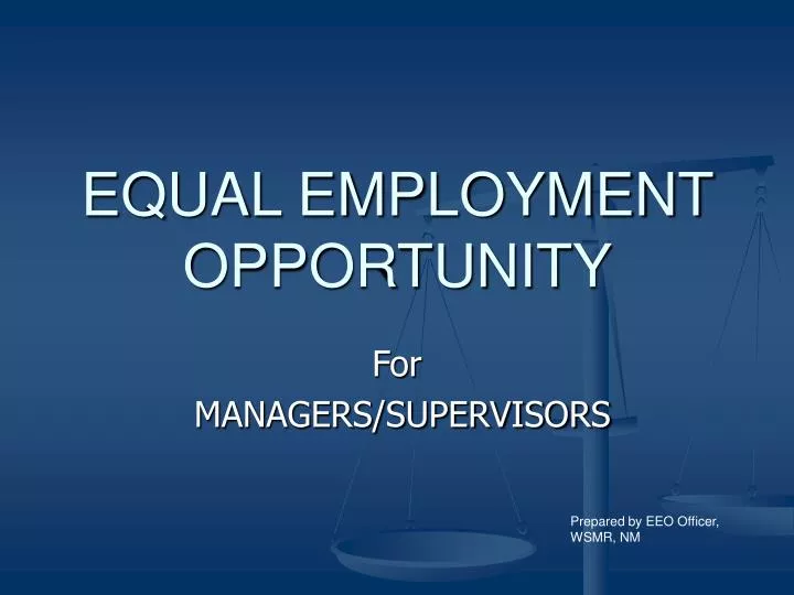 equal employment opportunity
