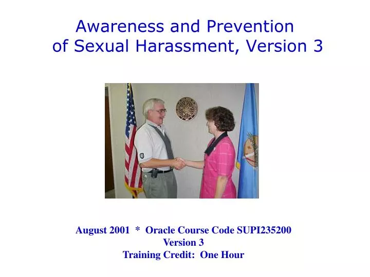 awareness and prevention of sexual harassment version 3
