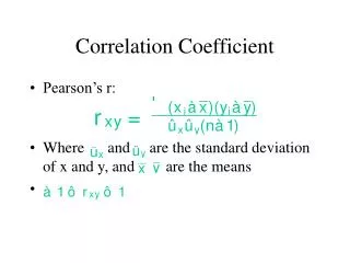 correlation coefficient