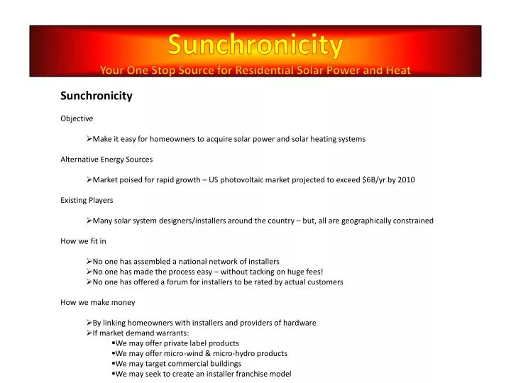 sunchronicity your one stop source for residential solar power and heat