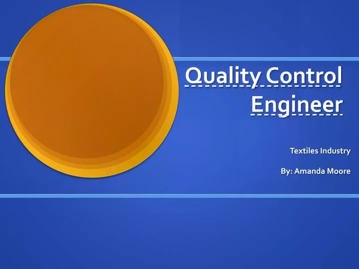 quality control engineer