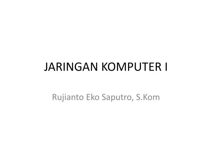 jaringan komputer i