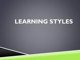 Learning Styles