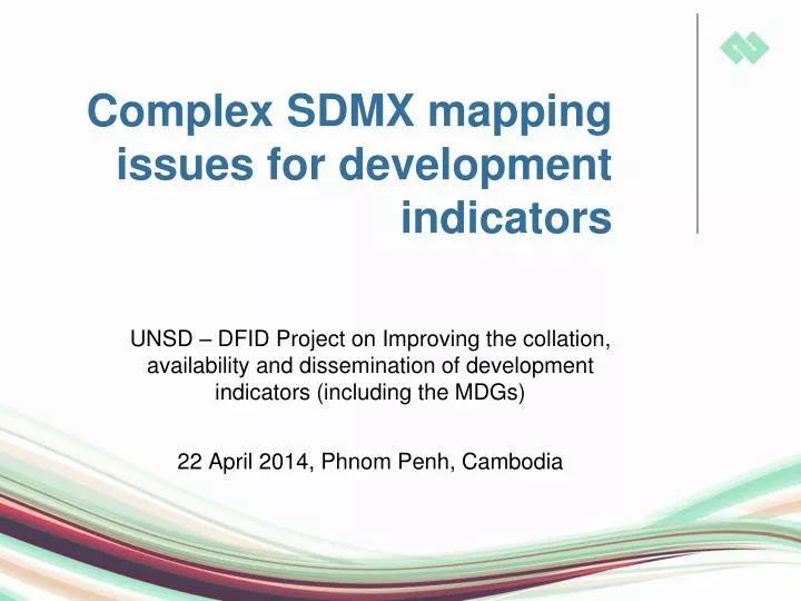 complex sdmx mapping issues for development indicators