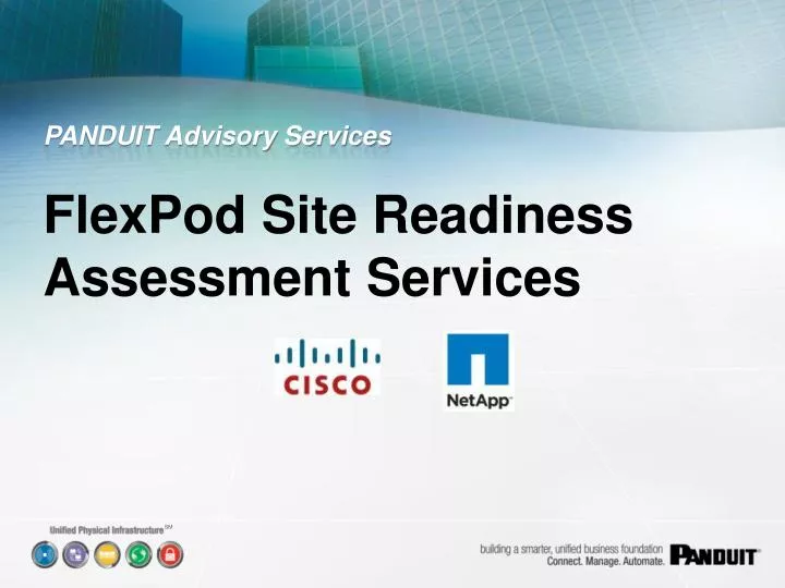 panduit advisory services flexpod site readiness assessment services