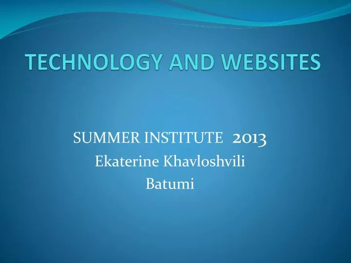 technology and websites