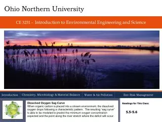 CE 3231 - Introduction to Environmental Engineering and Science