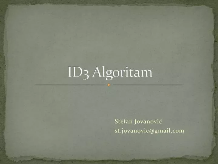 id3 algoritam