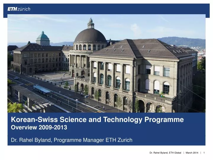 korean swiss science and technology programme overview 2009 2013