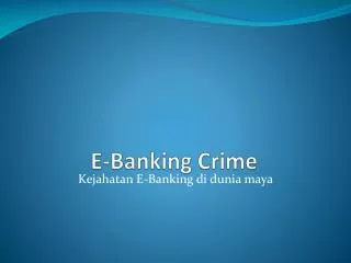 e banking crime