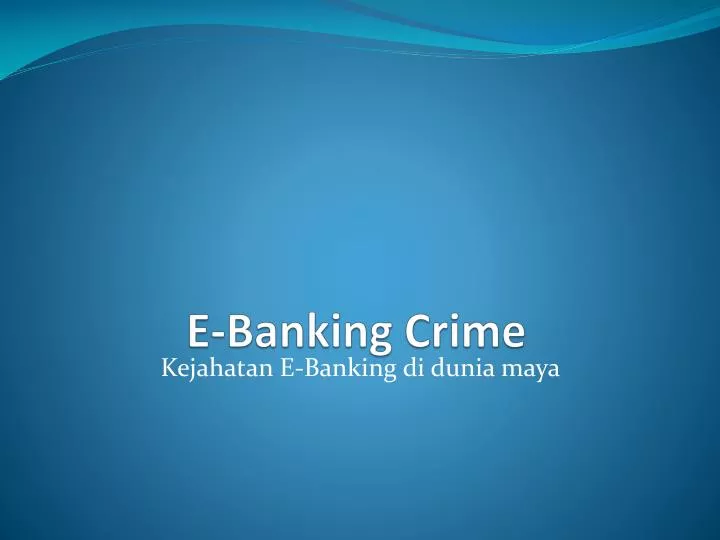 e banking crime