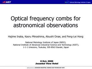 Optical frequency combs for astronomical observations