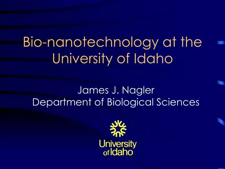 bio nanotechnology at the university of idaho