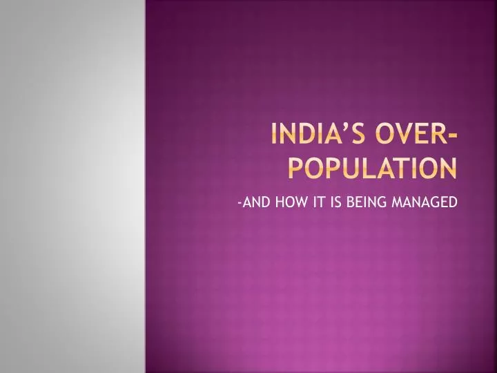 india s over population