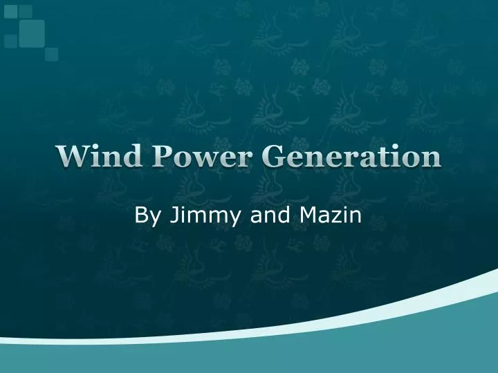 wind power generation