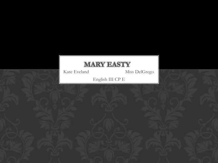 mary easty