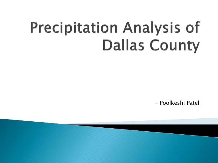 precipitation analysis of dallas county