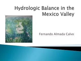 Hydrologic Balance in the Mexico Valley