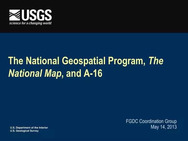 the national geospatial program the national map and a 16