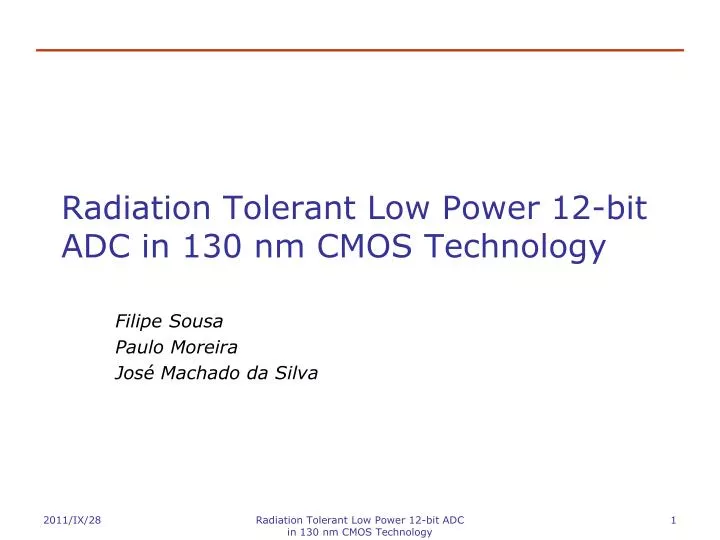 radiation tolerant low power 12 bit adc in 130 nm cmos technology