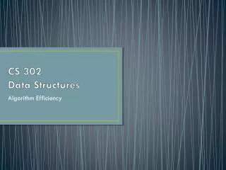 CS 302 Data Structures